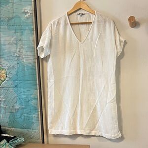 Madewell Cream V-Neck Top